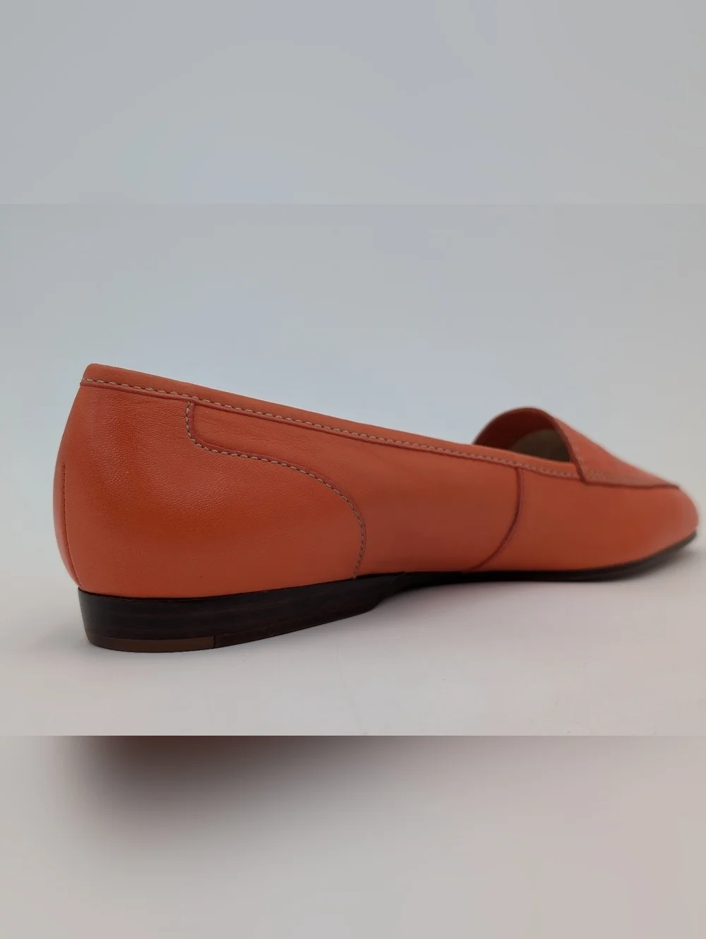 Enzo Angiolini Liberty Size 7.5N Genuine Leather Gorgeous Coral Slip-On Loafers